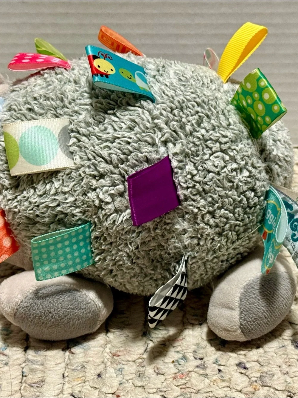 Mary Meyer Taggies Signature Collection Grey Hedgehog Sensory Plush